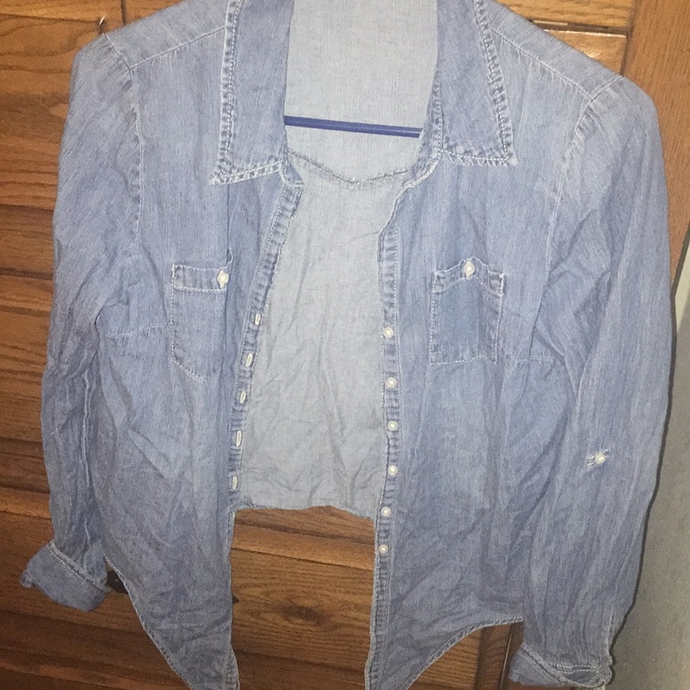 Jean button down